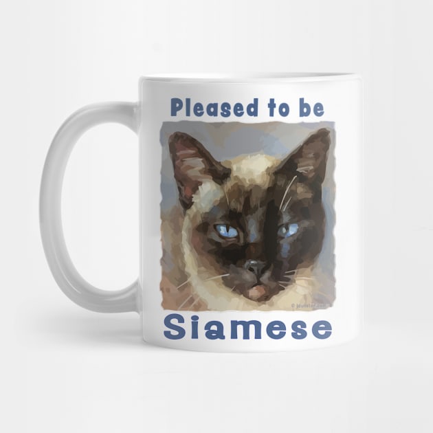 "Pleased to be Siamese" Cute Siamese Cat by jdunster